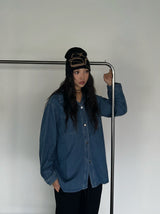 Bold denim loose fit shirt