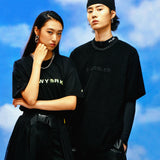 [UNISEX] Detachable Chain Terry T-Shirt (Black)