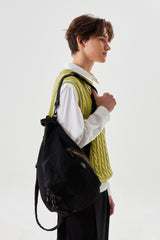 POCKET VINTAGE 2WAY BACKPACK [BLACK]