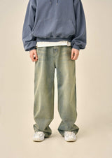 VINTAGE WASHED-OUT DENIM PANTS