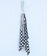 checkerboard chain keyring (6640295247990)