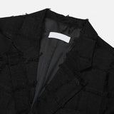 Pleddy Fringe Check Blazer (2color)