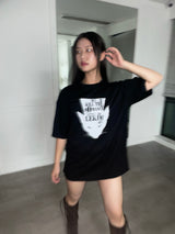 LEKIM DEVILL CAT T-SHIRT PIGMENT BLACK
