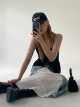 (L/S Collection) Annual Ring Lace Skirt