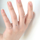 オンリーシルバーチェーンリング / Only Silver Chain Ring (Black)