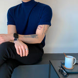 Mock Neck Short Sleeve T-Shirt (6684155641974)