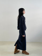 Remember corduroy long skirt 
