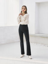 ロングセミブーツカットデニムパンツ / W53 LONG SEMI BOOTS CUT DENIM PANTS