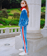 0 3 velvet lining track pants - SKY BLUE (4591690711158)