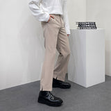 レッグ アップ サイド スリット スラックス / UN702 Leg Up side slit slacks (2 colors)