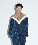 ベルベットトレーニングジップアップトップ  / velvet training zip-up top - NAVY (4193662042230)