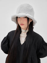 플라워벨햇 화이트 앤 그레이 / Flower bell hat_white and grey (6656023462006)