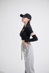 ウォーマーブラックホールクロップTシャツ / TOP(9136) Warmer Black Hole Crop Tee
