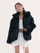 Popo fur jacket BLACK