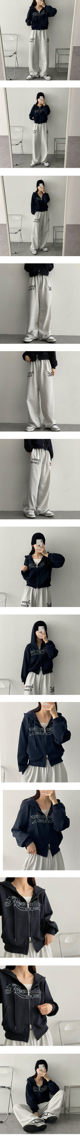 ハートストリングバンデッドウエストパンツ/Hearts String Lettering Banded Waist Pants