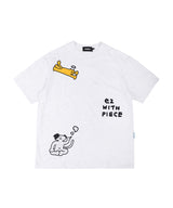 [EZwithPIECE] CAT DOG TEE(2COLORS) (6562948087926)