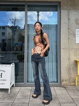 Jean blue bootcut long denim