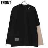 アシメレイヤードロングスリーブTシャツ / ASYMMETRY LAYERED L/S (4592270540918)
