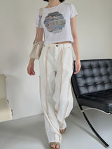 オーバーロックダートパンツ/overlock dart pants