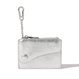 DOT Saddle Keyring Coin & Card Wallets silver