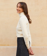 クロップニットカーディガン/RCH crop knit cardigan ivory