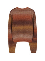 グラデーションクロップセーター/GRADATION CROP SWEATER BROWN ORANGE