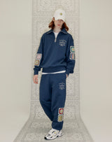 GRANNY SQUARE SWEATPANTS NAVY (6691425812598)