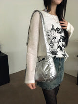 Koga see-through printed boat neck knit t-shirt