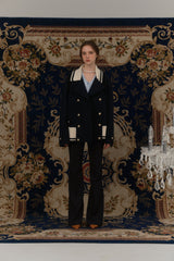 Knit collared coat