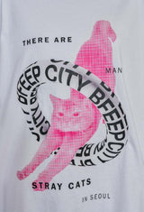 チューブキャットTシャツ/tube cat tee _ pink