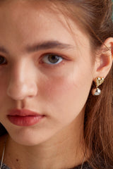 My heart combi earring
