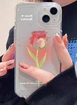 ローズレッドハートiPhoneトランスペアレントケース / Rose Red Heart iPhone Transparent Case