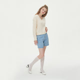 V NECK CABLE CROP KNIT_IVORY (6612843724918)