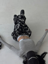 [UNISEX] Camouflage Fleece Wide Pants