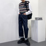 [ユニセックス]アカディアンニットベスト/[Unisex] Acadian knit vest (2 colors)