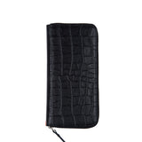 クロコダイルエンボラージウォレット/CROCODILE EMBO LARGE WALLET-BLACK