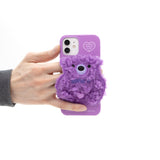 SUN CASE PATCH FLEECE BEAR SPARKLING PURPLE (6535225475190)