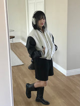 Blando fleece varsity jacket