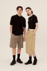 スモールチェリーポロニット／MAN SMALL CHERRY POLO KNIT [BLACK]
