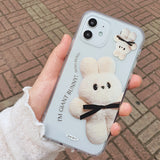 ジャイアントバニーダンダンジェリーハードアイフォンケース/Giant Bunny Dung dung Jelly Hard phone case beige