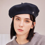 VA Square Stud Wool Beret / Gray