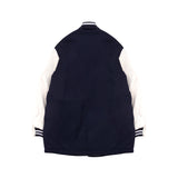 [UNISEX] Reversible Faux Fur Varsity Collar Coat (Purple) (6656657162358)