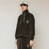 GHCコーデュロイハーフジップ/GHC CORDUROY HALF ZIP-UP_BROWN