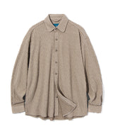 ツイステッドカラーカーディガンシャツ/Twisted collar cardigan shirt S111 Beige