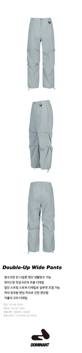ダブルアップワイドパンツ / Double-Up Wide Pants  Sky Blue