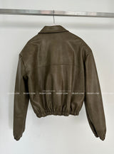 Big Pocket Vintage Leather Jumper