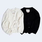 Vネックワッフルカーディガン/DAMP V-NECK WAFFLE CARDIGAN_IVORY