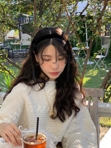 velvet double ribbon hairband