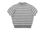 パンチングニットポロ / PUNCHING KNIT POLO_GRAY