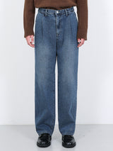 ワンタックロングワイドデニムパンツ / M191 ONE TUCK LONG WIDE DENIM PANTS
